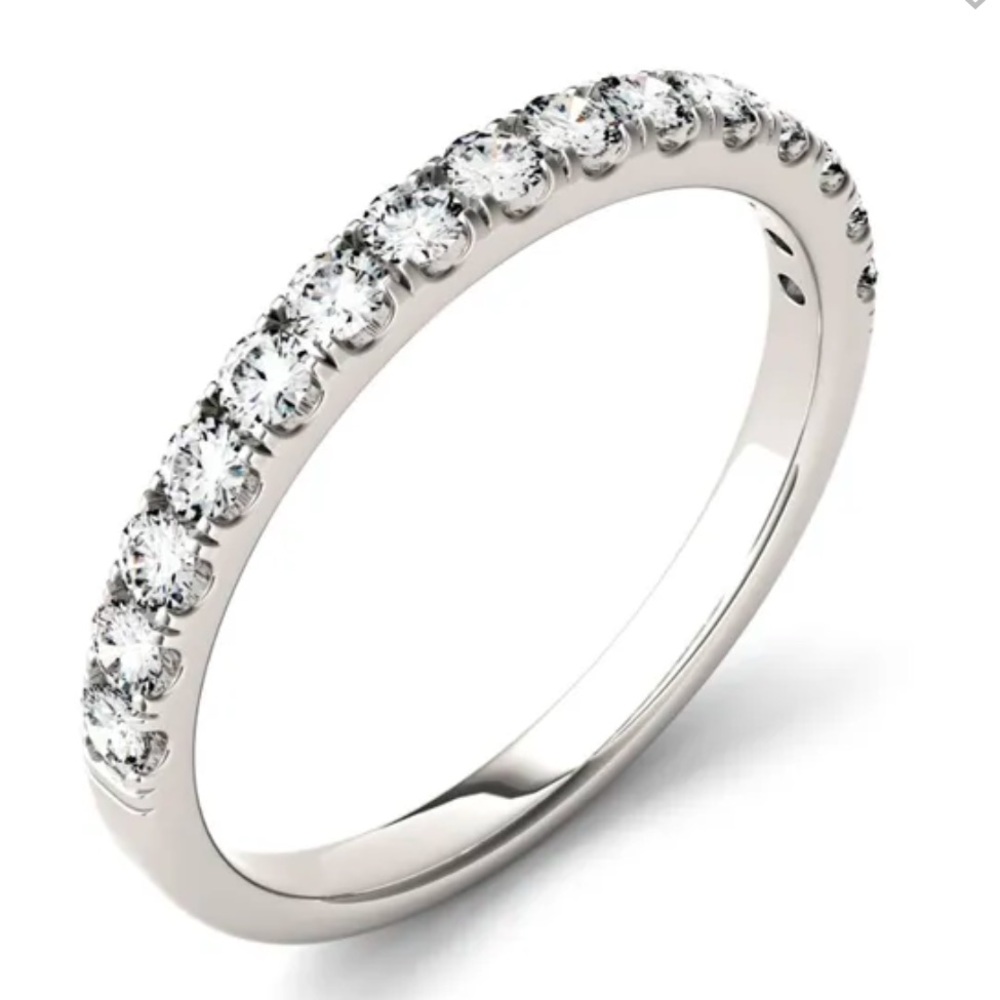 SOLD $350 .38ct Forever One Moissanite 14kt Gold Ring Charles & Colvard w/box